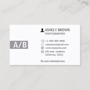Photographer Modern  Photography Business Card by Business_Card_Art at Zazzle