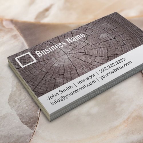 Tree Rings Close-up Photography Business Card
