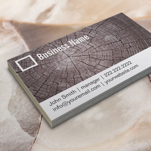 Customizable Tree Rings Close-up Photography Business Card
