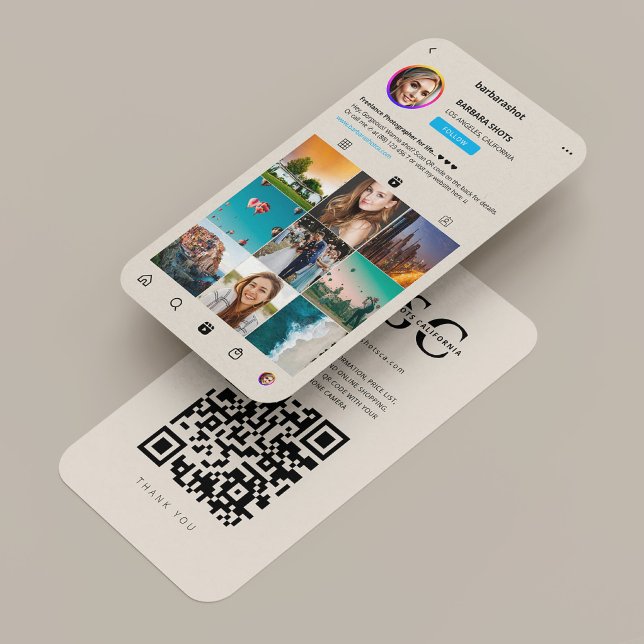 Photographer Modern Photography IG Grid Sand Business Card (Photographer Modern Photography IG Grid Sand Business Card
)