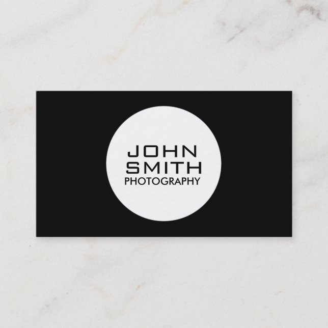 Photographer Modern Professional Plain Simple Business Card (Front)