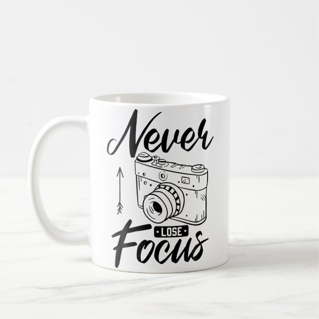 Photographer Never Lose Focus Camera Photography P Coffee Mug (Left)