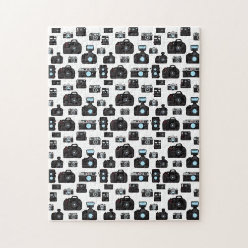 Photographer Old Vintage Cameras Patterned Jigsaw Puzzle