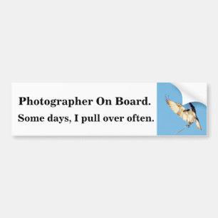 Photographer on board Bumper Sticker