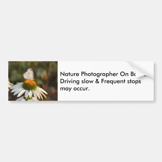 Photographer on board Bumper Sticker (Front)