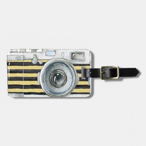 Photographer on Duty vintage camera design Luggage Tag