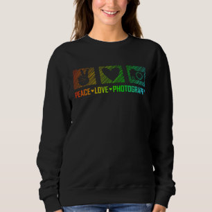 Photographer Photo Harmony  Peace Love Photography Sweatshirt
