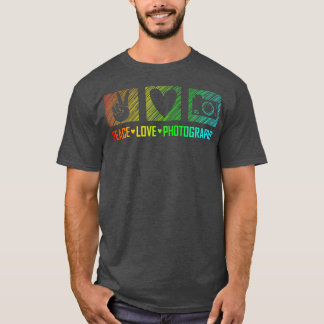 Photographer Photo Harmony  Peace Love Photography T-Shirt