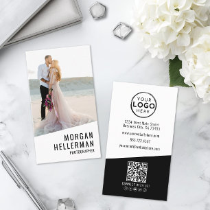 Photographer Photo Logo Vertical Business Card