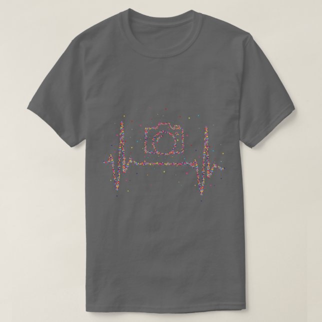 Photographer Photographer Heartbeat Camera T-Shirt (Design Front)