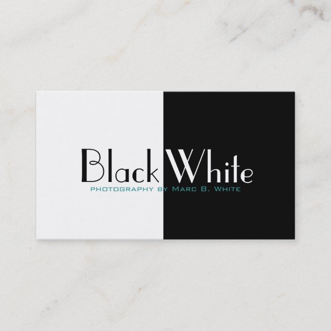 Photographer Photography Black White Camera Business Card (Front)
