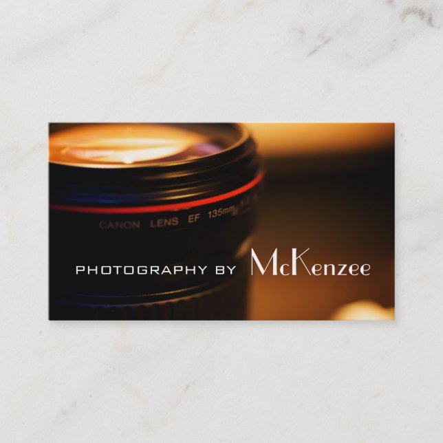 Photographer,Photography, Camera Business Card (Front)