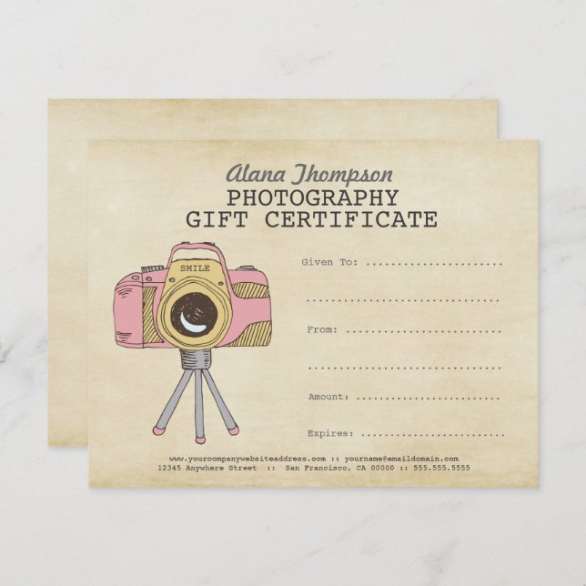 photographer-photography-gift-certificate-template-zazzle for Free Printable Photography Gift Certificate Template Photographer Photography Gift Certificate Template | Zazzle for Free Printable Photography Gift Certificate Template