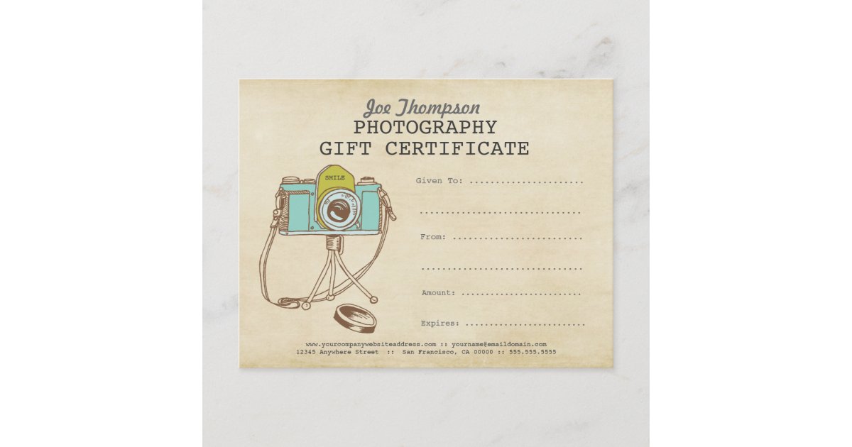 Grapher Graphy Gift Certificate Template