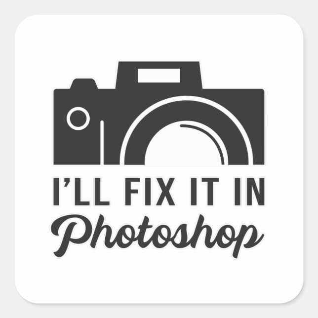 Photographer Photography Lens Funny Gift Idea Square Sticker (Front)