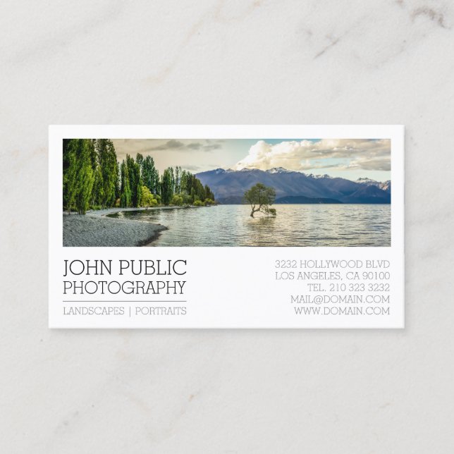 Photographer Photography Plain White Business Card (Front)