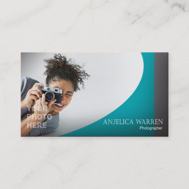 Photographer, Photography, Videographer, Camera Business Card (Front)