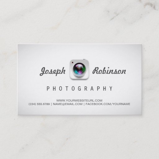 Customizable Photographer Photography with Your Best Photos Double-Sided Standard Business Cards (Pack Of 100)
