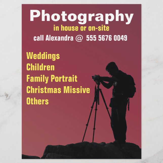 Photographer Photos Trustworthy Flyer (Front)