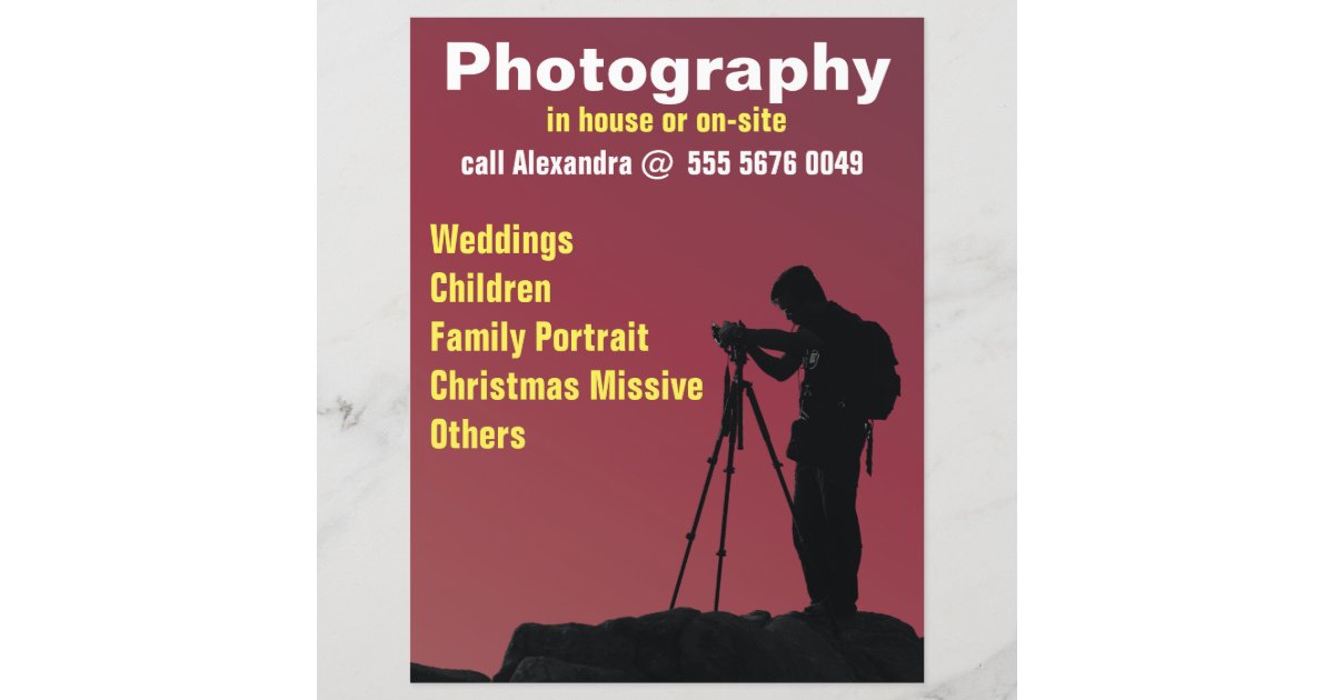 Photographer Photos Trustworthy Flyer Zazzle