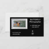 Photographer Picture Frame Monarch Butterfly Business Card (Front/Back)