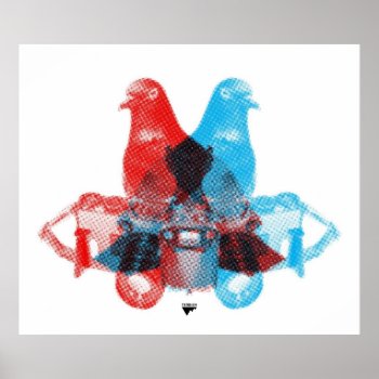 Photographer Pigeon Spy Screenprinted Poster by TRENDIUM at Zazzle