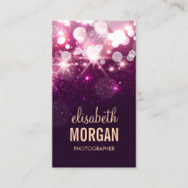 Photographer - Pink Glitter Sparkles Business Card