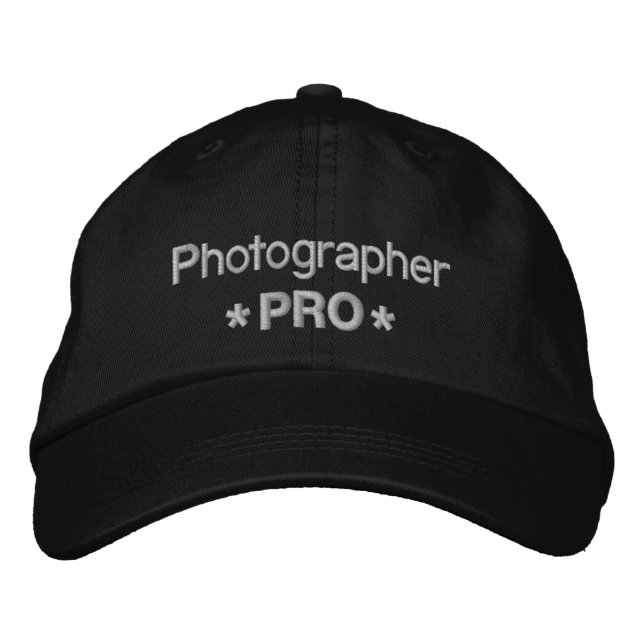 Photographer Pro Embroidered Baseball Cap (Front)