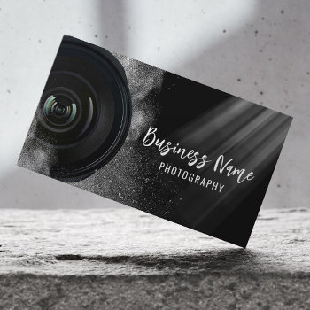 Photographer Professional Black White Photography Business Card by cardfactory at Zazzle