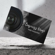 Photographer Professional Black White Photography Business Card at Zazzle