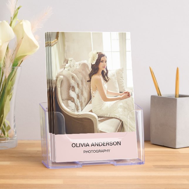 Photographer Professional Business Pink Bi-Fold Brochure (Insitu)