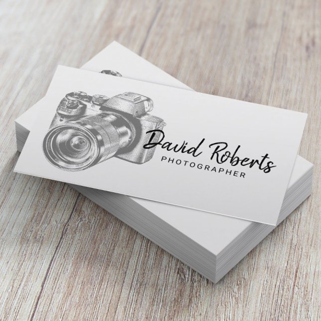 Photographer Professional Camera Photography Business Card (Creator Uploaded)