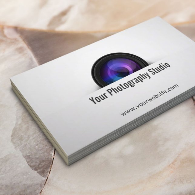 Photographer Professional Camera Photography Business Card (Creator Uploaded)
