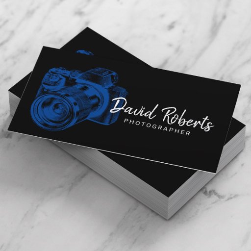 Customizable Photographer Professional Camera Photography Dark Business Card