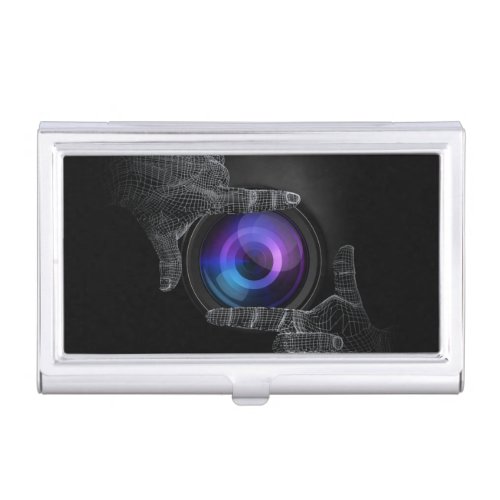 Photographer Professional Hands Frame Photography Case For Business Cards