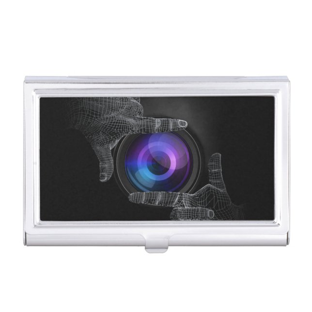Photographer Professional Hands Frame Photography Case For Business Cards (Front)