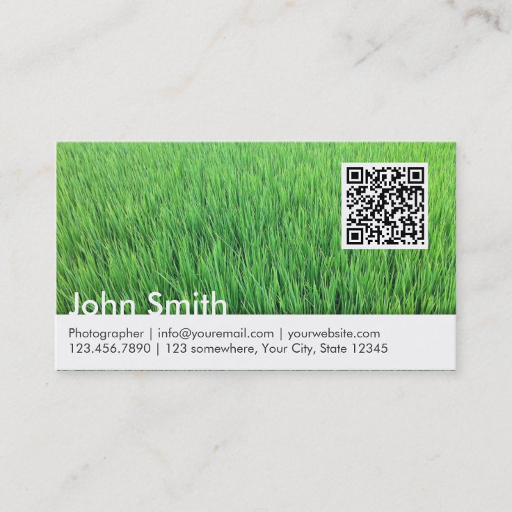 Photographer Professional QR Code Photography Business Card Zazzle