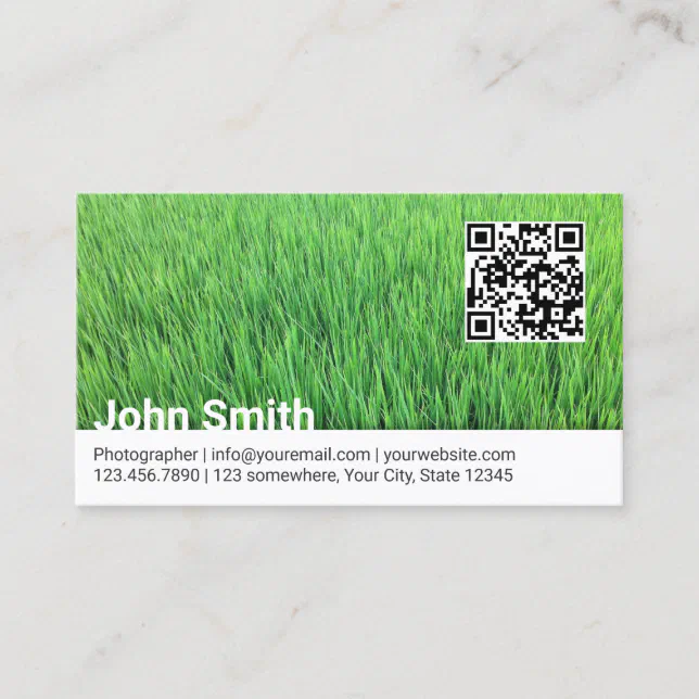 Photographer Professional QR Code Photography Business Card Zazzle