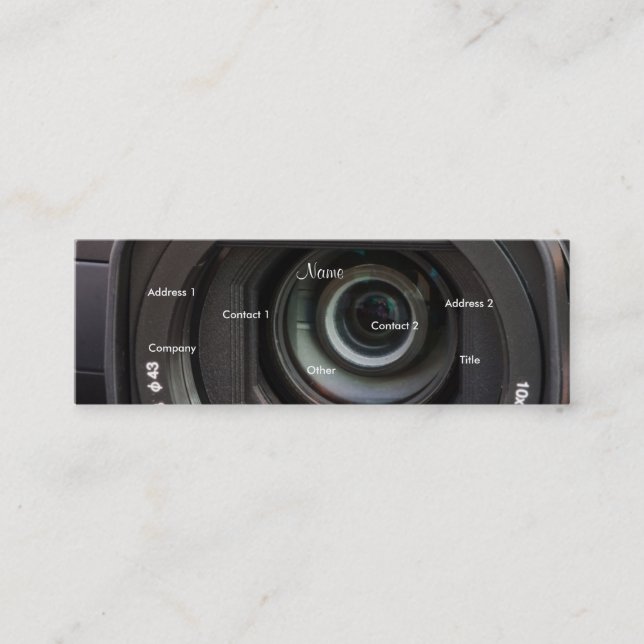 Photographer Profile Card - Customizable (Front)