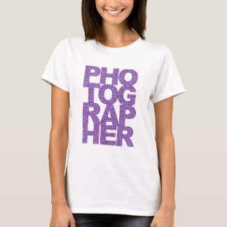 Photographer - Purple Text T-Shirt