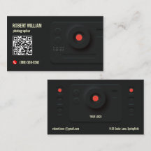 Photographer QR Code Modern Black | Minimal Design