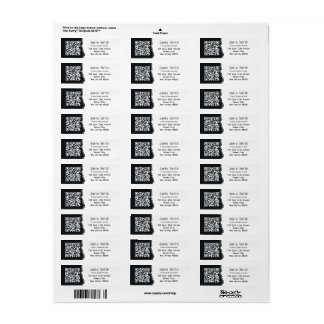 Photographer QR Code White & Black Return Address Label