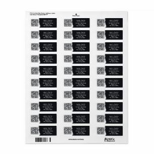 Photographer QR Code White & Black Return Address Label