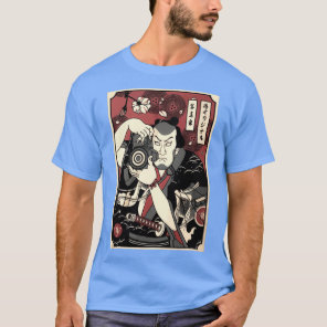 PHOTOGRAPHER SAMURAI MEN PICTURE JAPANESE  T-Shirt