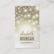 Photographer - Shiny Gold Sparkles Business Card at Zazzle