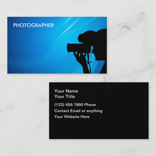 Photographer Simple Business Cards (Front/Back)