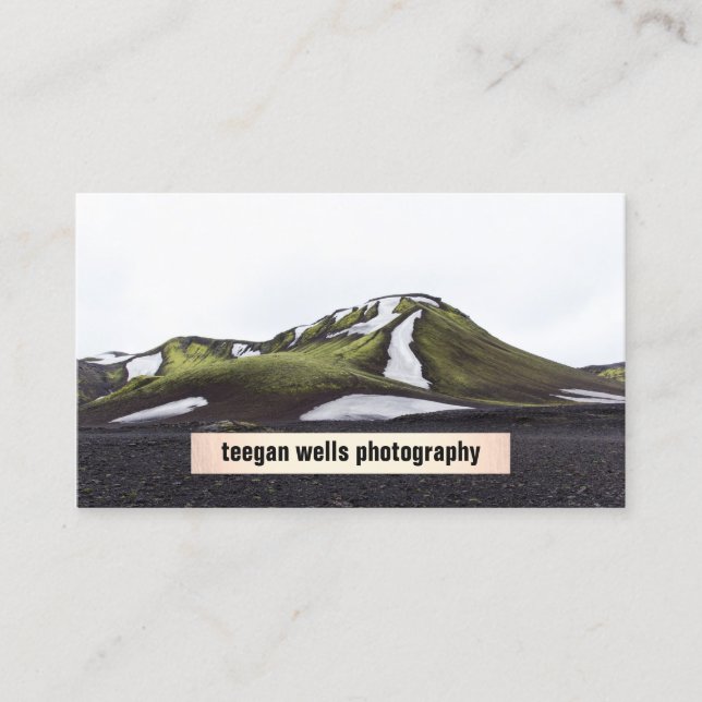 Photographer Simple Plaque Photography Card (Front)