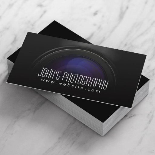 Customizable Smoking Camera Lens Photographer Business Card
