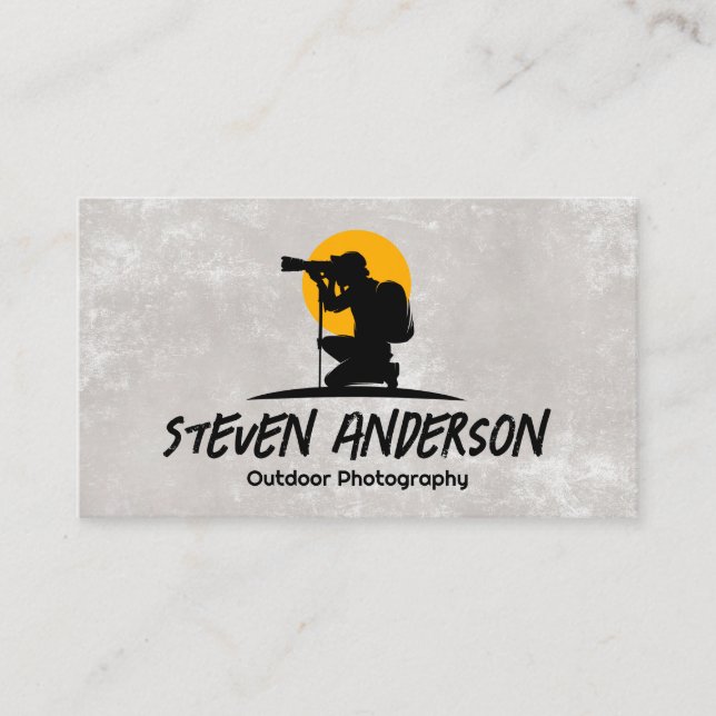 Photographer Taking Photo Business Card (Front)