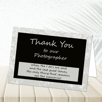 Photographer Thank You Card by KathyHenis at Zazzle